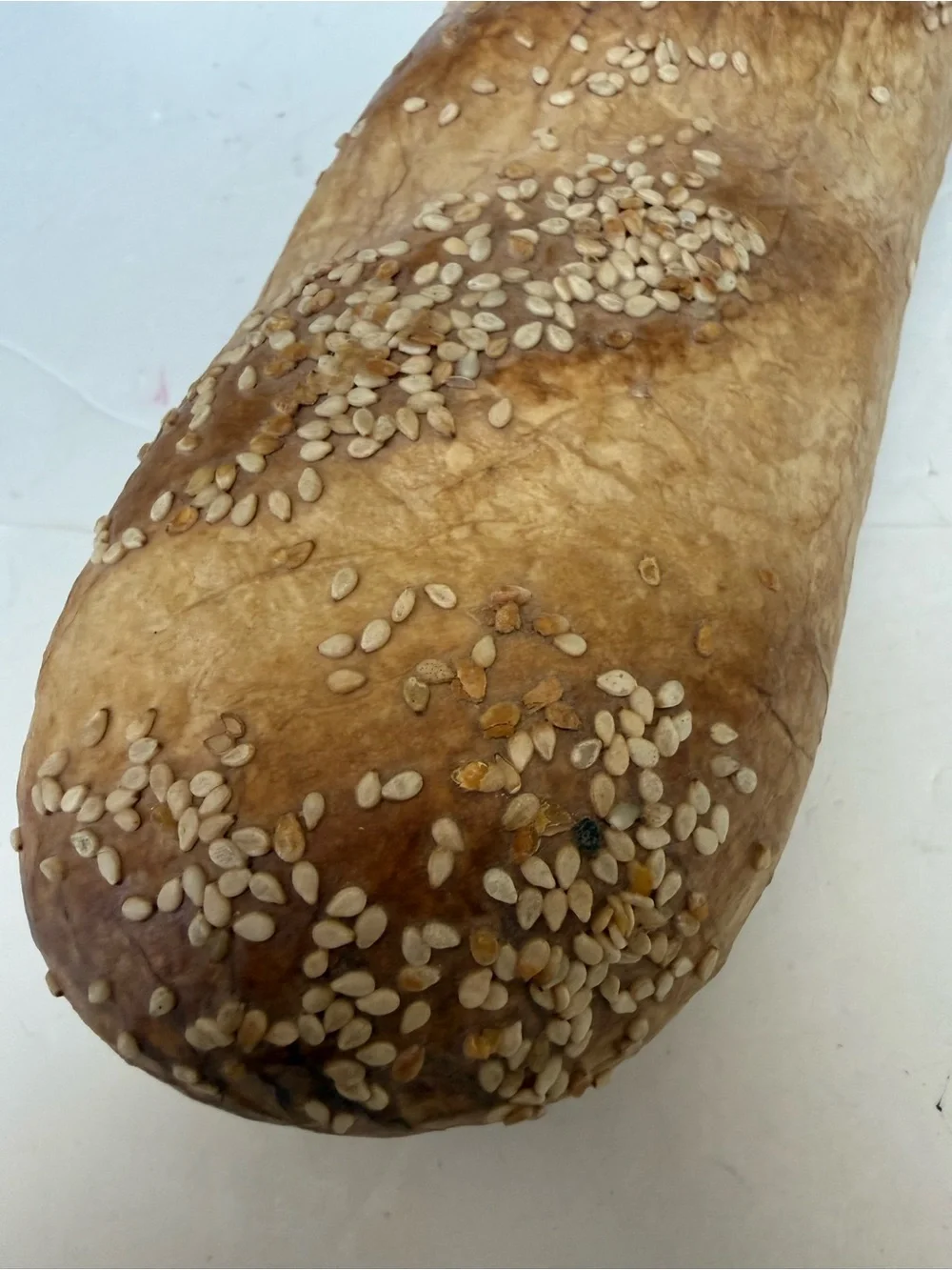 Vintage Pier One Fake Bread French Loaf Baguette Sesame Seeds Prop Staging